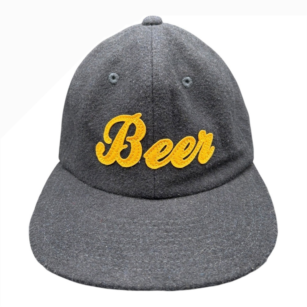 Deschutes Brewery Beer Wool Blend Snapback Baseball Cap Men‎ Blue Yellow